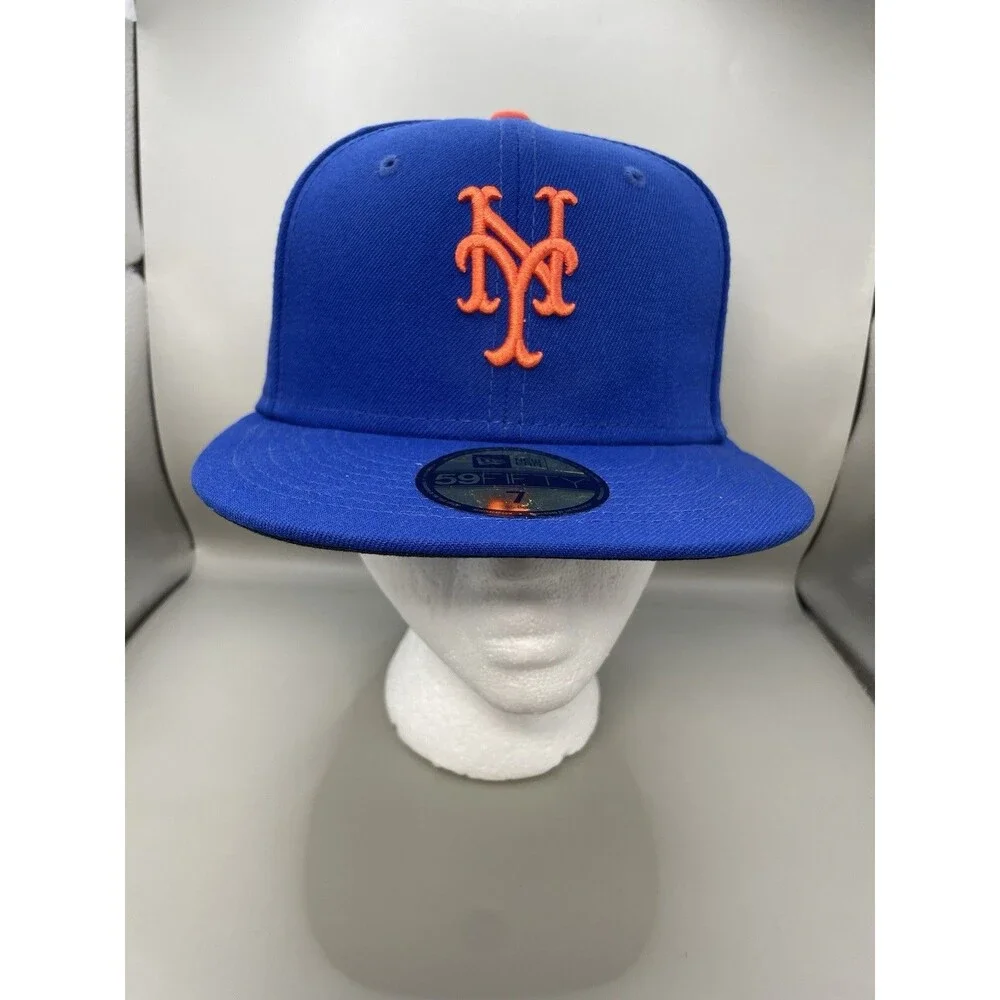 New Era 59Fifty Authentic On Field Fitted Hat New York Mets 7 Blue MLB NWT